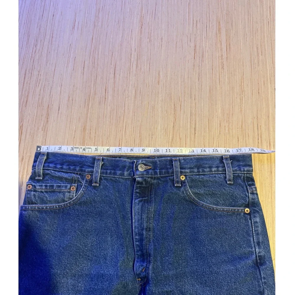 Levis 517 Vintage Mens Bootcut Jeans Medium Wash Denim 36x30 Blue Red Tab 38